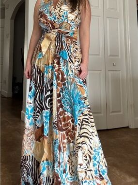 🦄 HTF Lilly Pulitzer Lilly’s Zoo Marriah Stretch Shirtdress Maxi 🦄